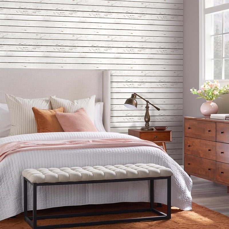 Commomy 10 Pcs 3D Peel and Stick Wood Wall Panels for Walls -11.8"x11.8" Ultralight Thin PVC 3D Faux Wood Panels Peel and Stick Shiplap Planks for Living Room,Accent Wall Decor Farmhouse Fall Decor - Image 2